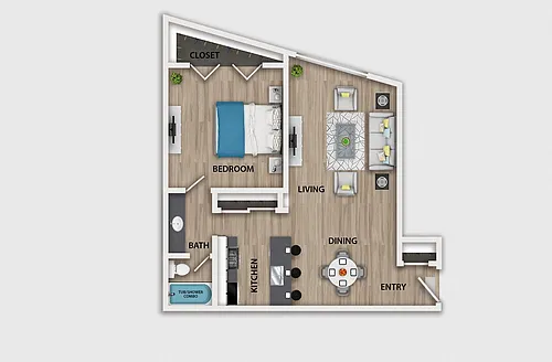Floor plan 1 Bedroom