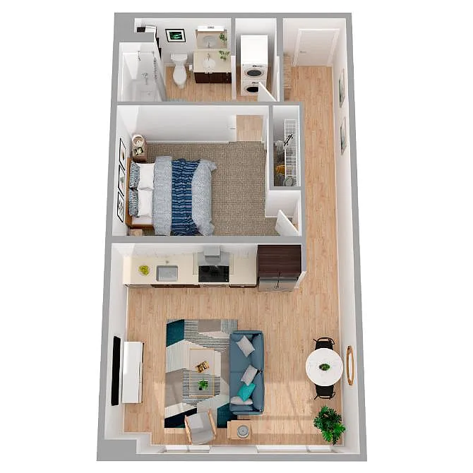 Floor plan 1 Bed/1 Bath Urban-a58.1