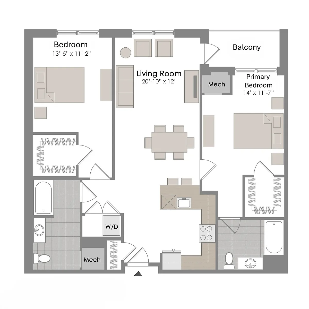 Floor plan B1-B