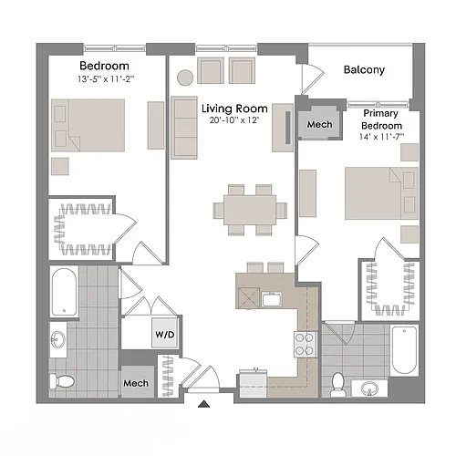 Floor plan B1-B