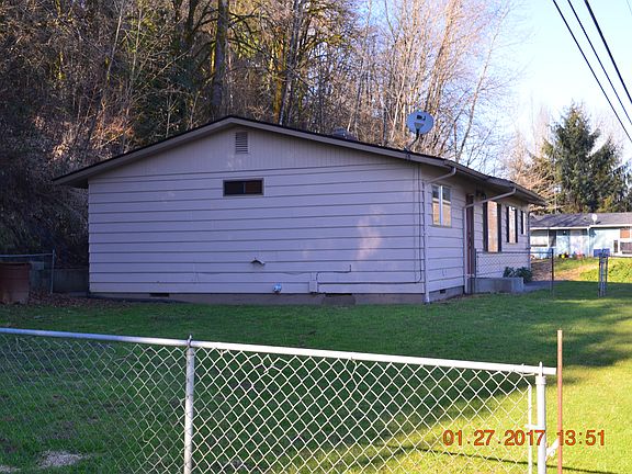 fenced back yard