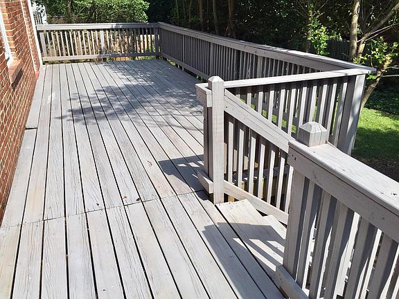Freshly stained and sealed deck