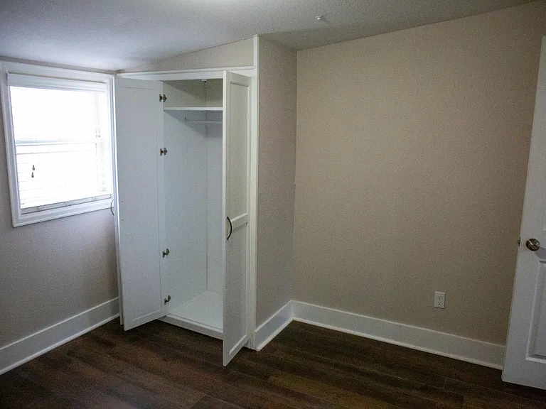 Master bedroom with closet.