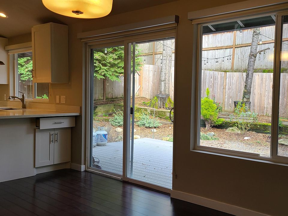 Sliding doors to the large deck and yard