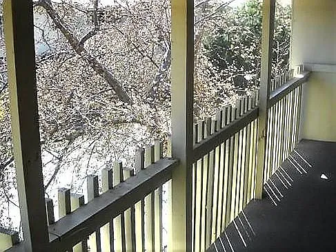 Balcony off living room and bedroom