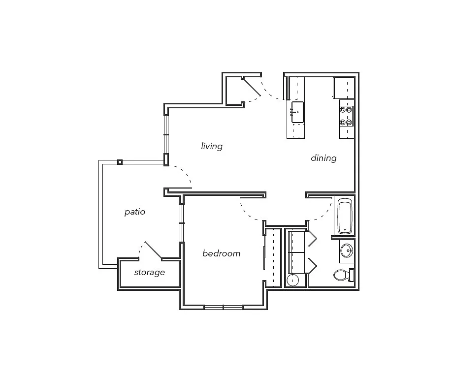 Floor plan One-Bedroom