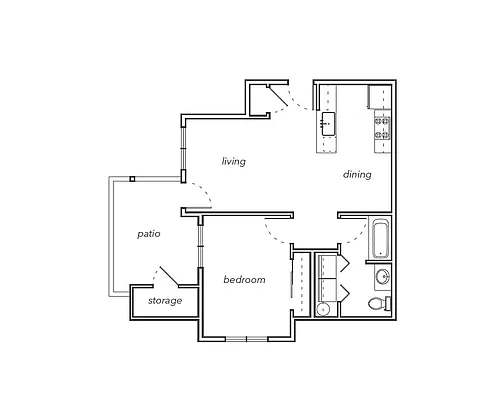 Floor plan One-Bedroom