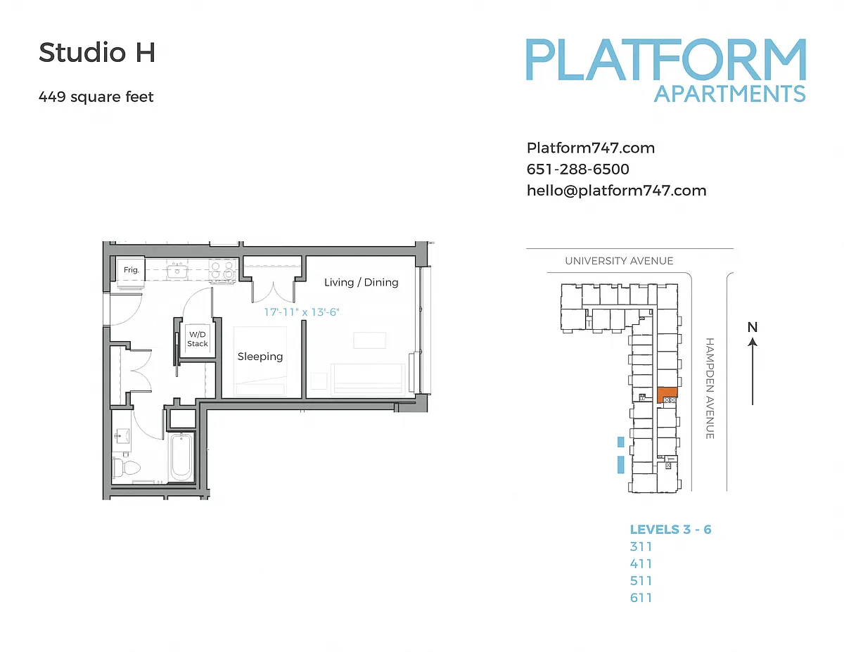 Floor plan Studio H