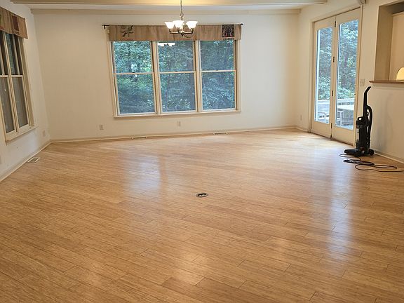 Living room, french doors to deck