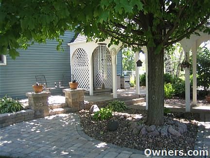 Landscaping along the breezeway