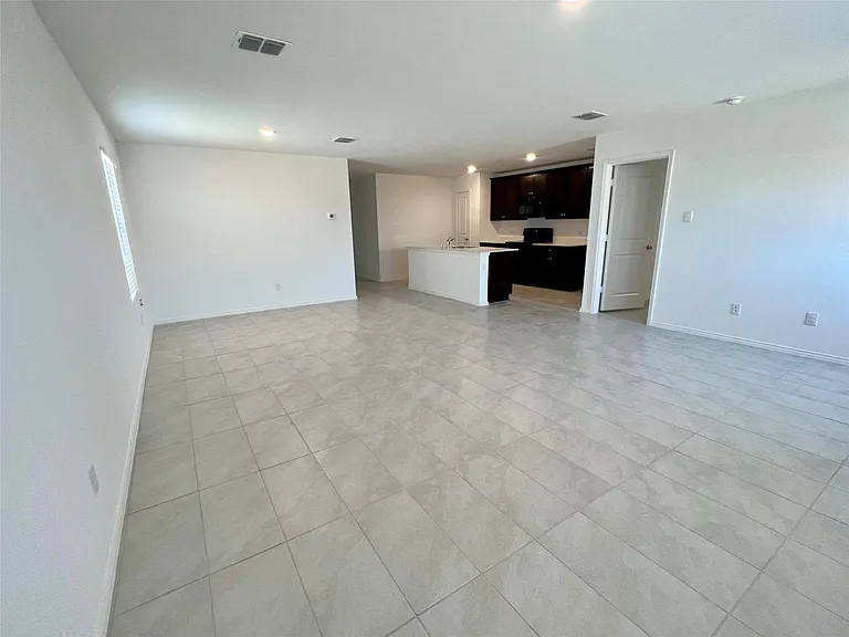 living and dining open to kitchen