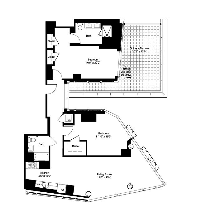 Floor plan Two Bedroom D 20
