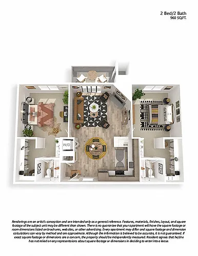 Floor plan C1 2X2