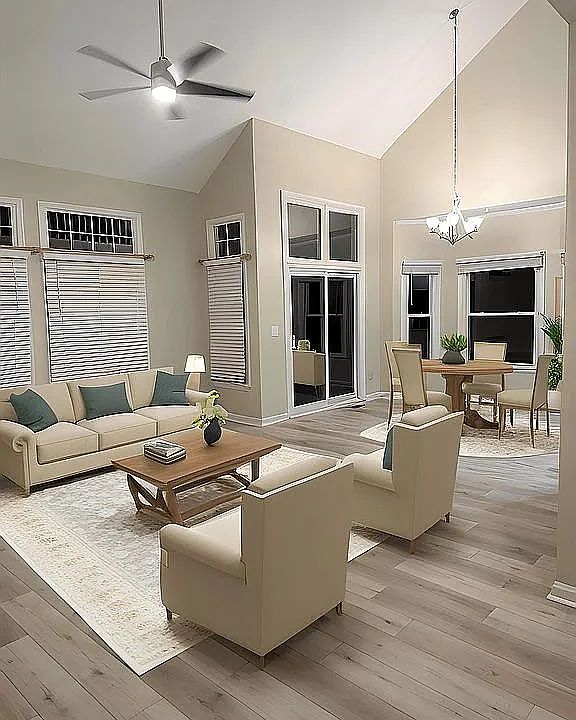 Living room / eat in kitchen virtually staged