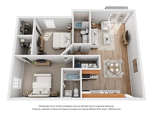 Floor plan Two Bedroom