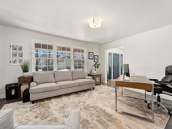 Front living room with office area