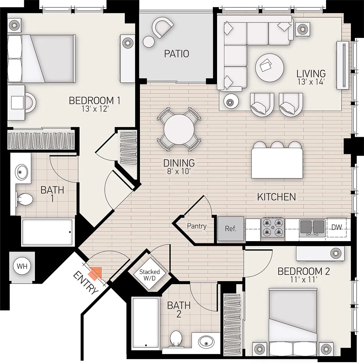 Floor plan River View III - Plan N
