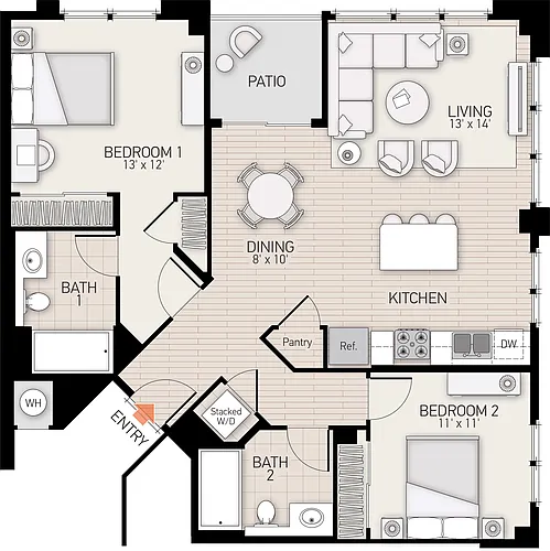 Floor plan River View III - Plan N
