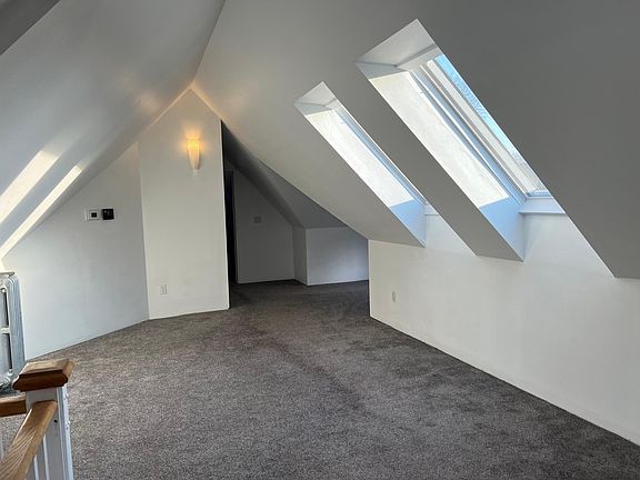 Living room with new skylights