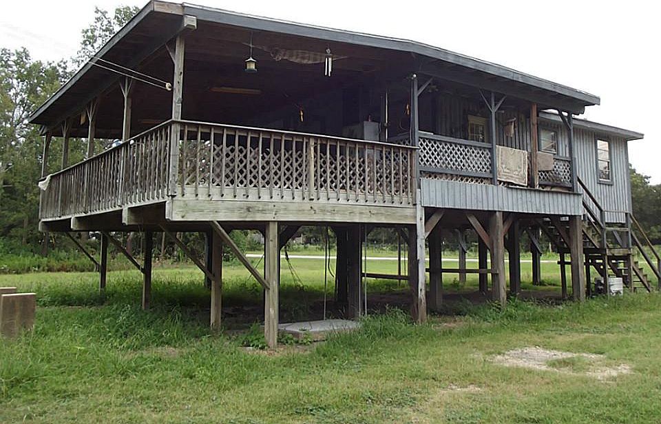 Huge porches overlook creek