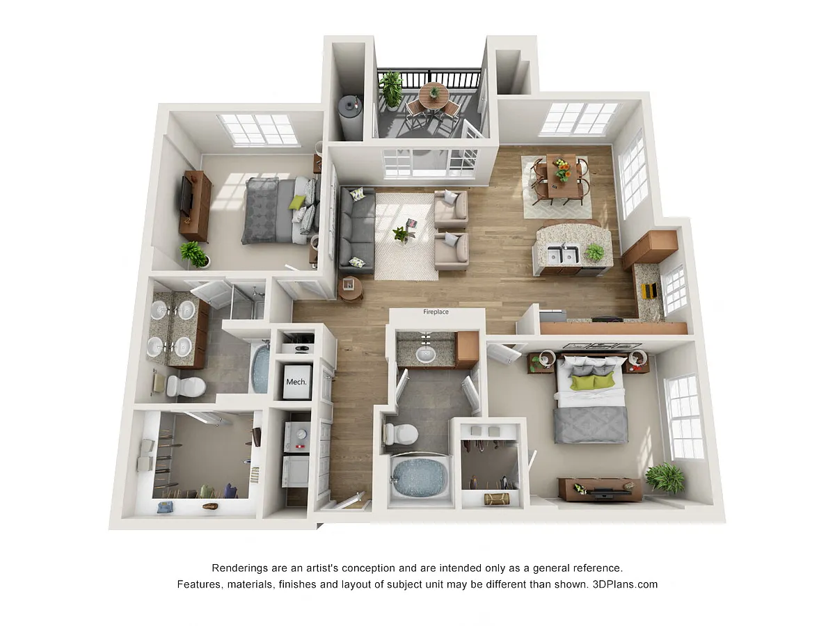 Floor plan B2 Renovated