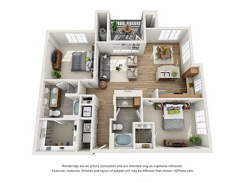 Floor plan B2 Renovated