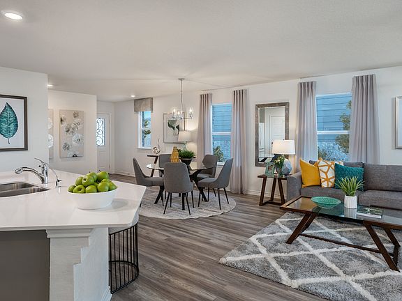 Plan 1702 Great Room as modeled at Dove Heights