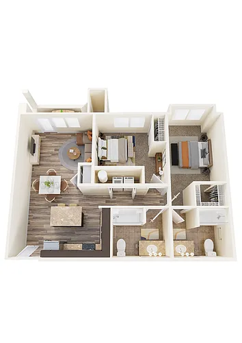 Floor plan 2 X 2 D