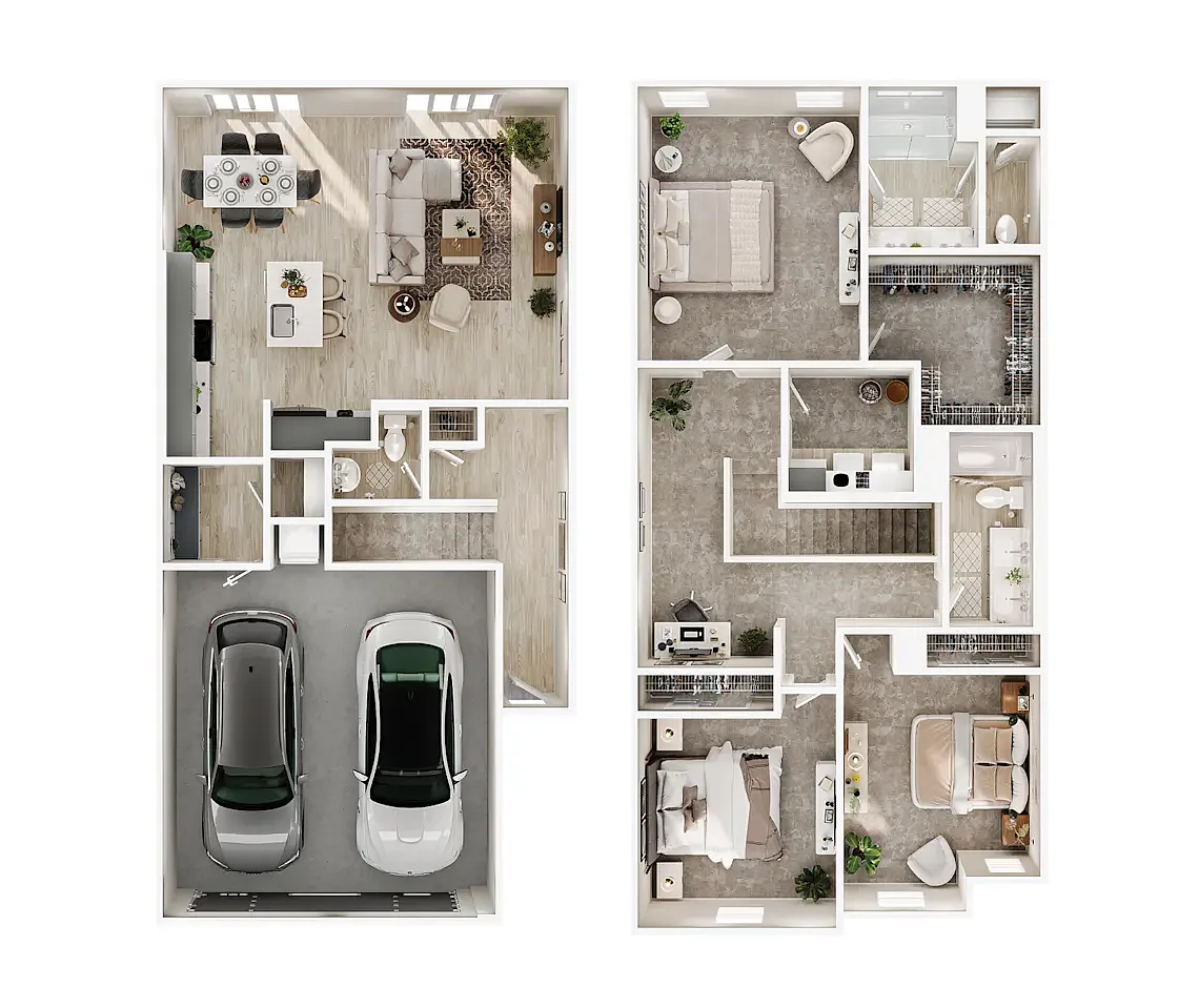 Floor plan 3 Bedroom 2.5 bathroom