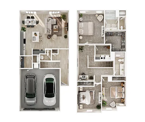 Floor plan 3 Bedroom 2.5 bathroom