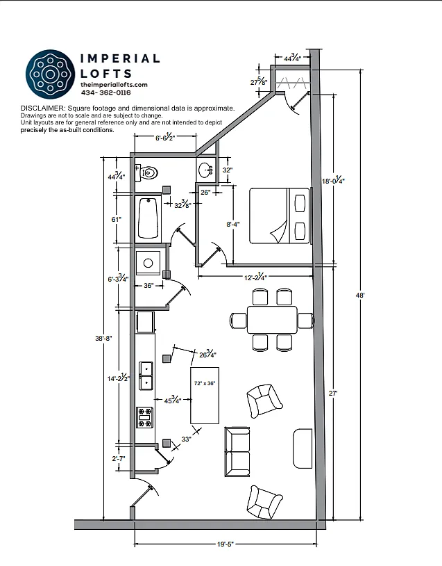 Floor plan One Bedroom 200