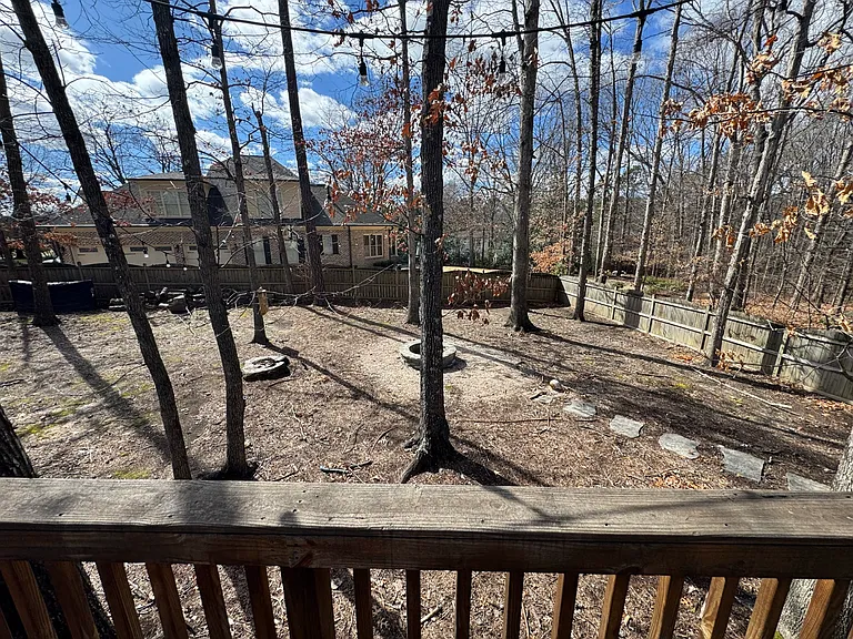 backyard with firepit