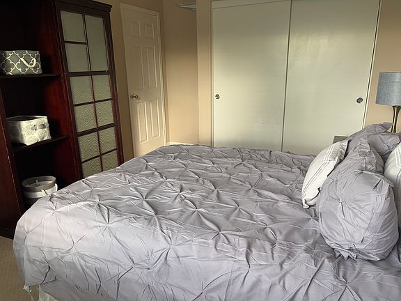 2nd floor Bedroom is 10'9" x 15.3" = 167 sq feet (new bedding and mattress)