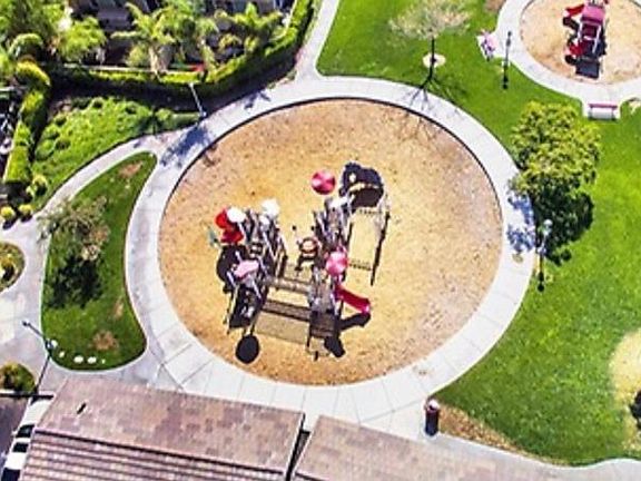 Aerial view of playground
