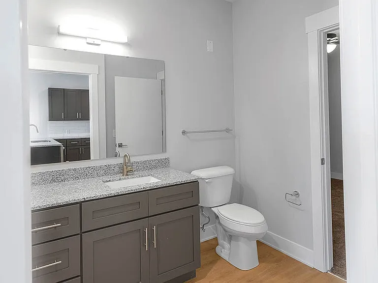 Elegant Bathroom with Granite Countertops
