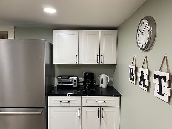 Kitchen with large fridge