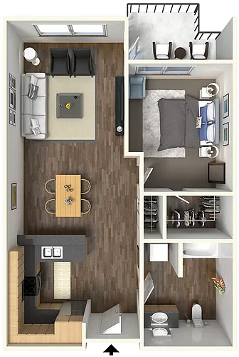 Floor plan 1X1