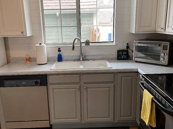 Kitchen with window above sink for light