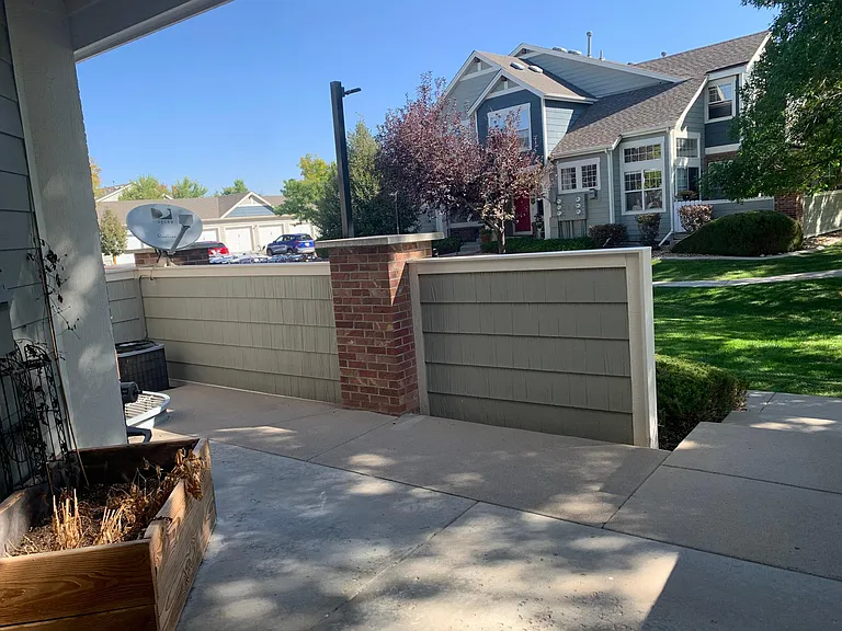View from front door, large patio