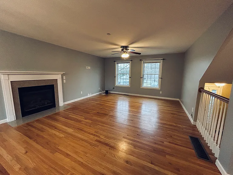 Living room with fireplace