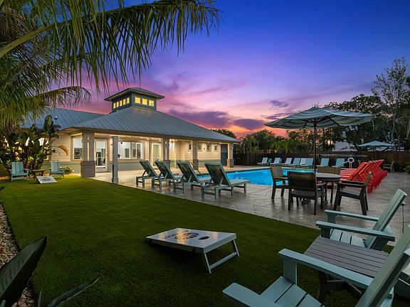 Resort Pool Area at Twilight