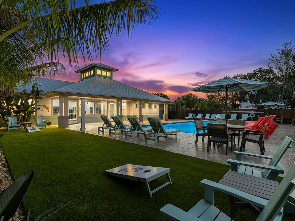 Resort Pool Area at Twilight