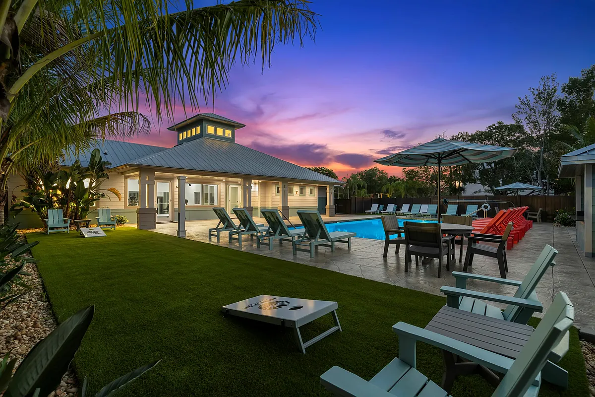 Resort Pool Area at Twilight - Miramar