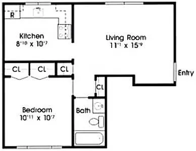 Floor plan One bedroom