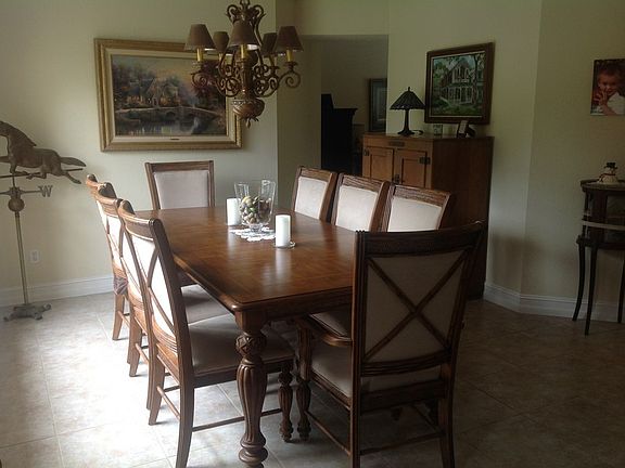 Dining room has room for a large table.