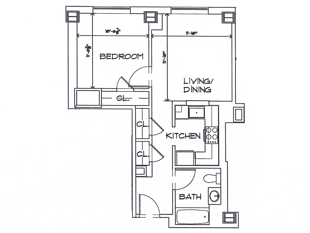Floor plan 1Bed A