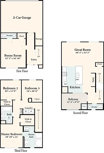 Floor plan The Townhomes Plan 5
