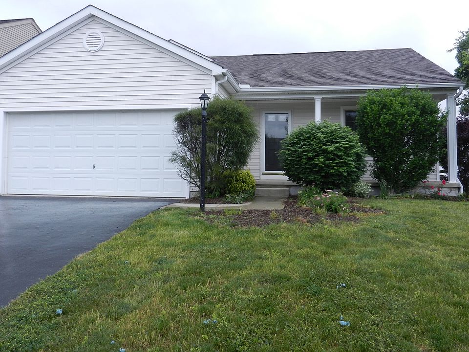 Landscaped covered front porch