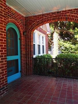Brick Porch with Tiled Floor