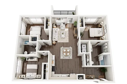 Floor plan E.3 TYPE A Three Bedroom